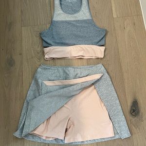 Outdoor Voices Matching Set Court Skort and Slashback Crop Top